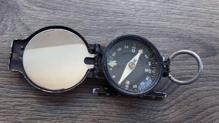 Unieke militaire R.Fuess Berlin-Steglitz kompas ca. 1930 WO2. 