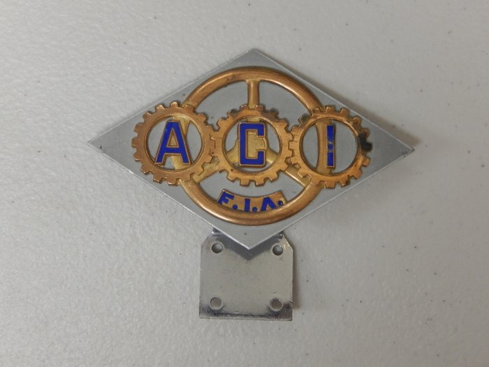 Plakette - ACI Automobile Club Italia Car Badge Auto Emblem - 1960 
