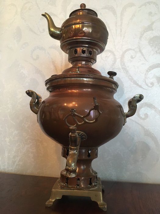 Turkish antique brass samovar - 1 - Copper - Catawiki