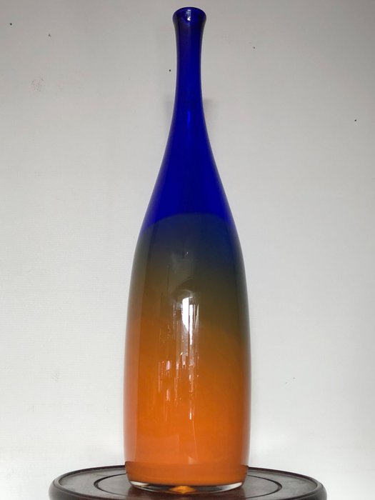Floris Meydam - Royal Leerdam Crystal - Sticlă de vază Orange / Albastru - 1