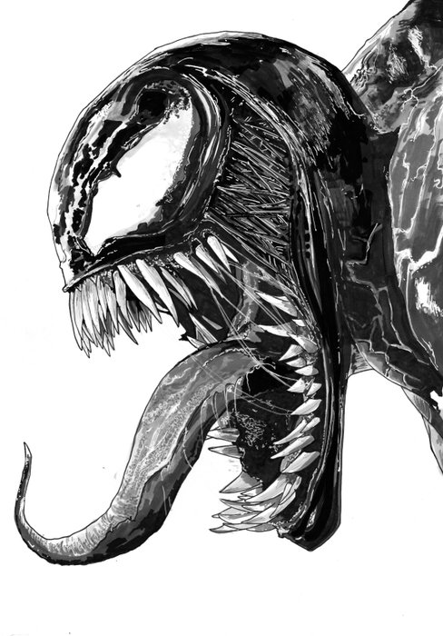 Venom - Original Movie Artwork by Nick Gribbon - Original Sketch - (2018)