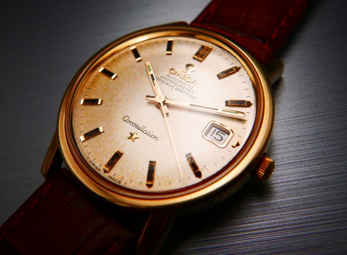 omega constellation automatic chronometer 750 gold