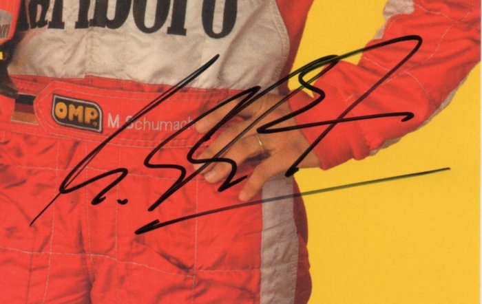 Ferrari - Formula 1 - Michael Schumacher - Nimikirjoitus, Valokuva