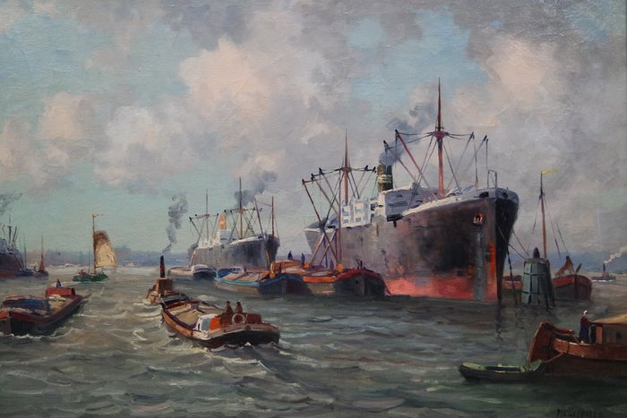 Pieter Wagemans (1879-1955) - Rotterdamse haven