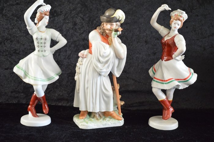 Herend + Hollohaza Hungary Figurines