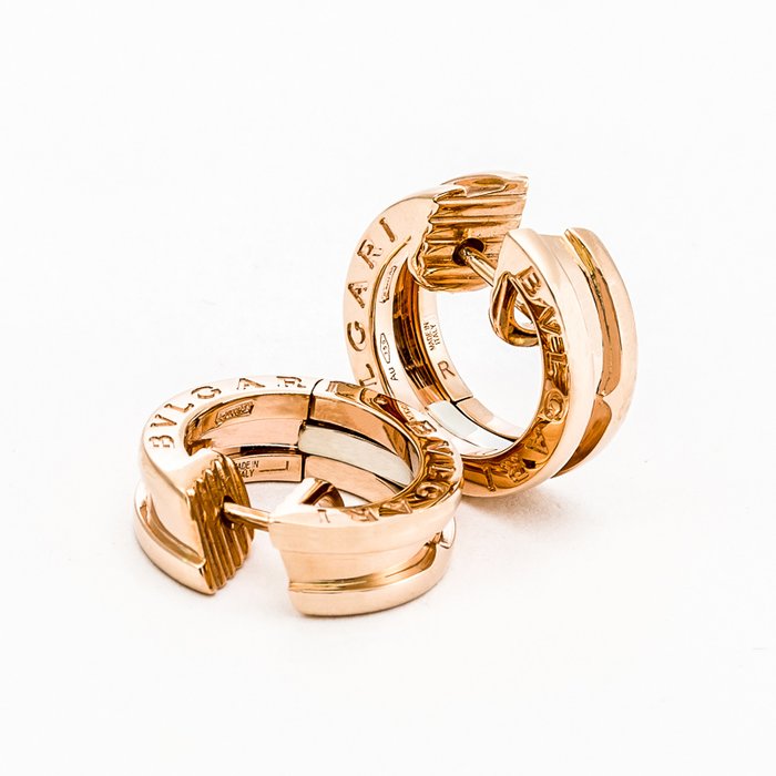 Bvlgari B. Zero - 750/18K Pink gold earrings - Size: 1.45 cm