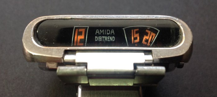 Amida Digitrend - jump hour jaren '70; "NO RESERVE PRICE" -  voor rally auto's/motoren - 男士 - 1970-1979