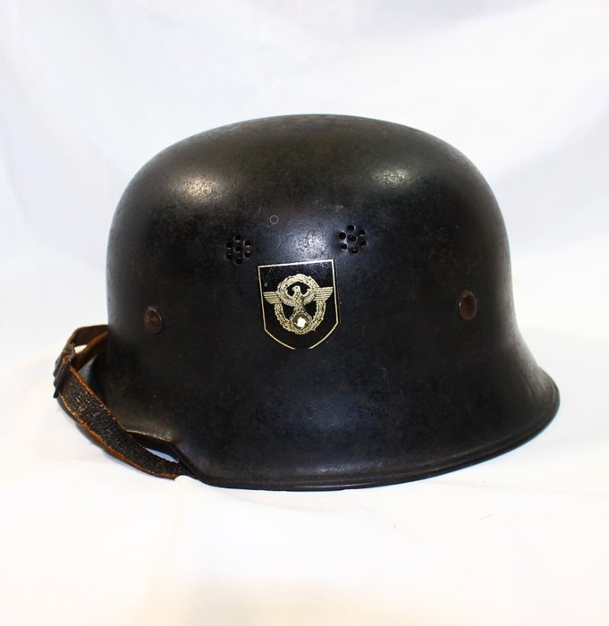 WW2 German M34 Double Decal Police Helmet
