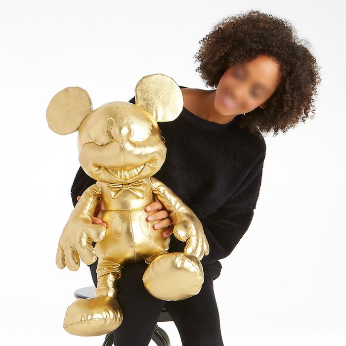 mickey mouse gold plush