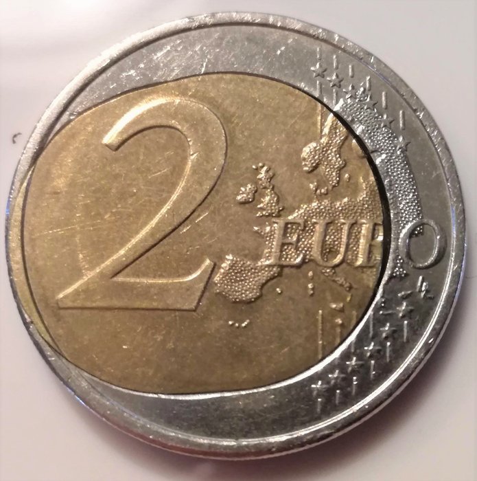 Chypre - 2  Euro 2008 with planchet error