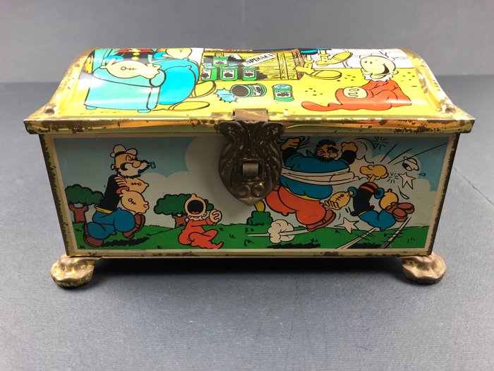 Segar, Popeye Screen-printed tin moneybox, 1960s