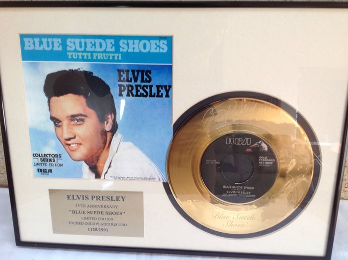 Elvis Presley/ 24KT Gold Etched Framed Record 35th - Catawiki