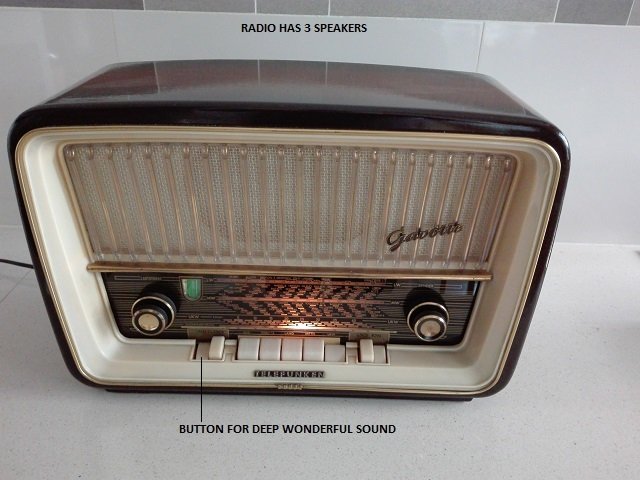 Telefunken Gavotte 8 (1958) Large perfect FM radio with deep, warm sound