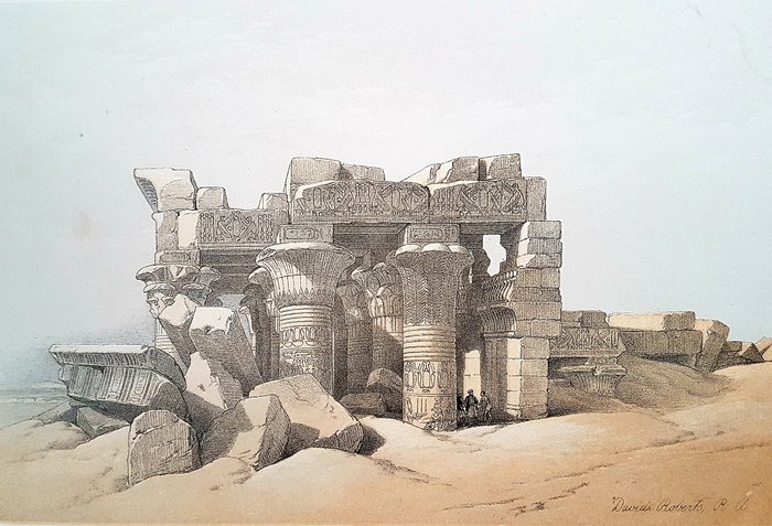 5 prints - David Roberts (1796-1864) - Obelisk of Luxor - Catawiki