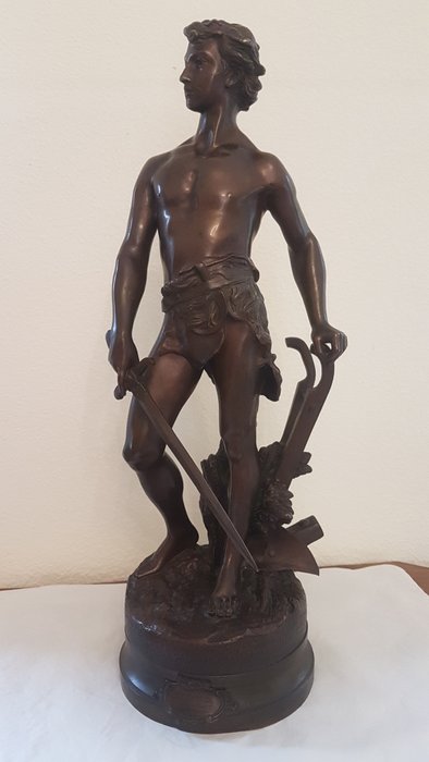 Adrien Gaudez by Adrien Gaudez Figure(s) - Le Devoir - patinated bronze