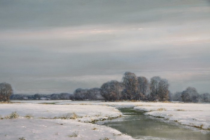 Jan Scholten (1948- ) - Besneeuwd landschap