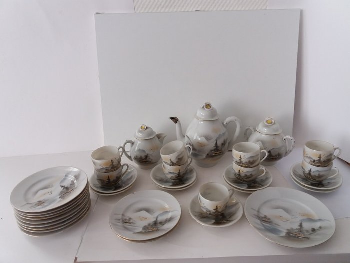 Japanese Kutani tea set - 36 - Ceramic - Japan - 1920–1949