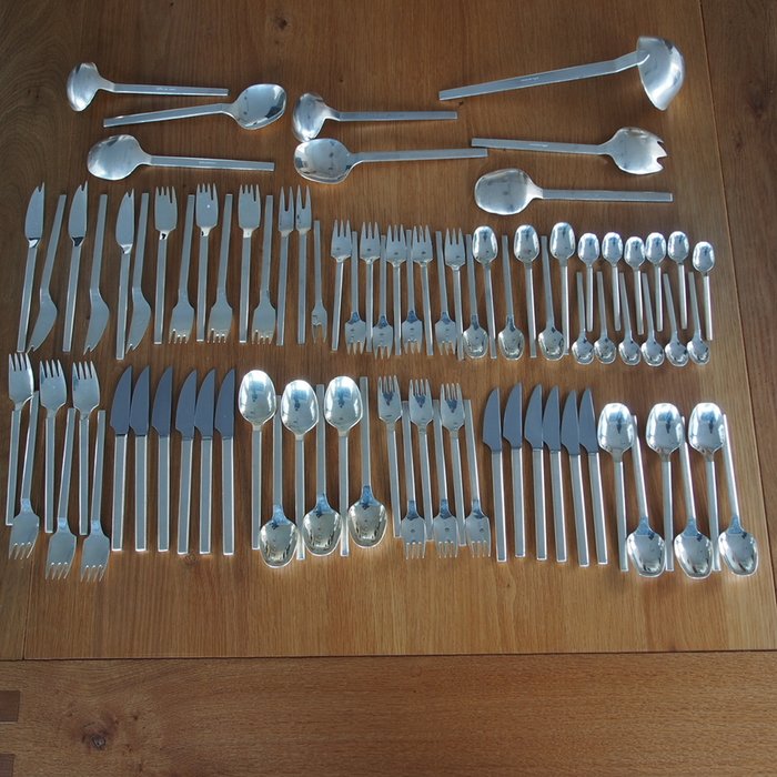 Hans Theodor Baumann - Rosenthal, Design Berlin 13000 - Cutlery - Samling av 86 - .900 sølv