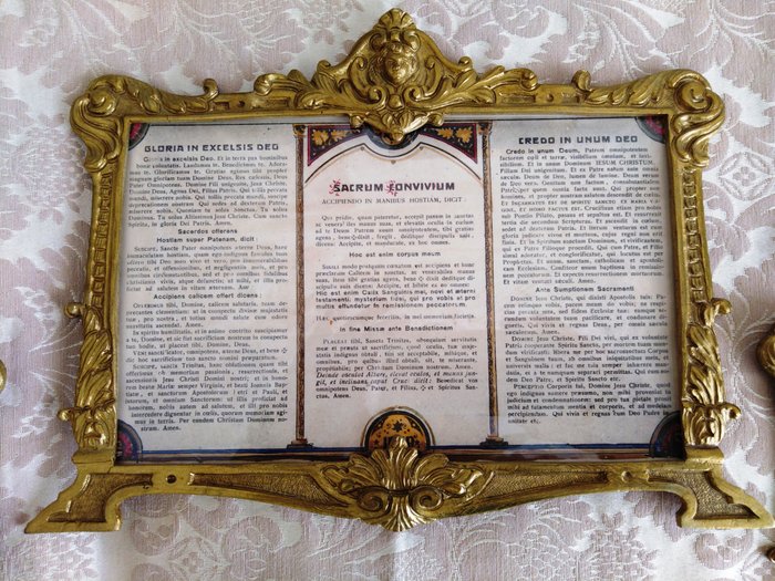 Trittico Solenni Carta Gloria  - Collezione completa di 3 - Ottone - inizi del 900