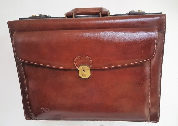 Texier France - leather attaché bag - 1 - Leather