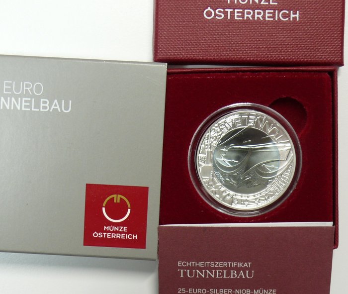 奧地利. 25 Euro 2013  "Tunnelbau"  (沒有保留價)