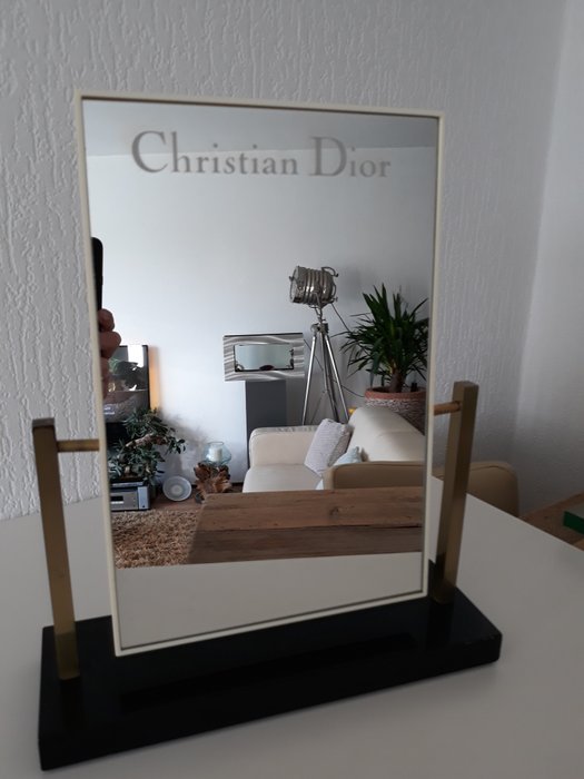 Zeldzaam Christian Dior make-up tafelspiegel - 梳妆台镜 - 玻璃