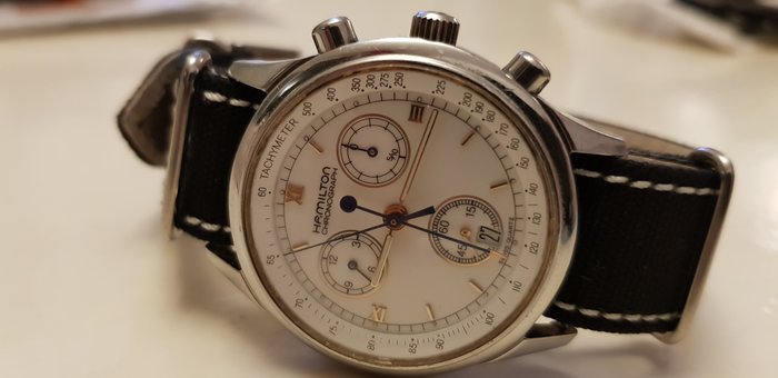 Hamilton - Chronograaf Tachymeter - 9704 - Mężczyzna - 1990-1999