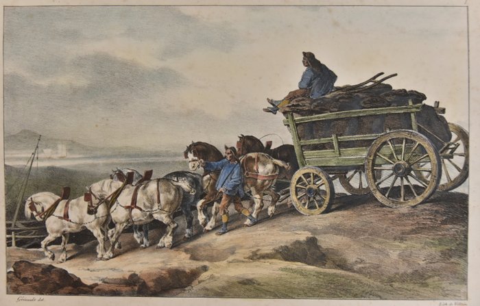 Théodore Géricault (d'après) - Le Chariot de Charbon - The Coal Wagon