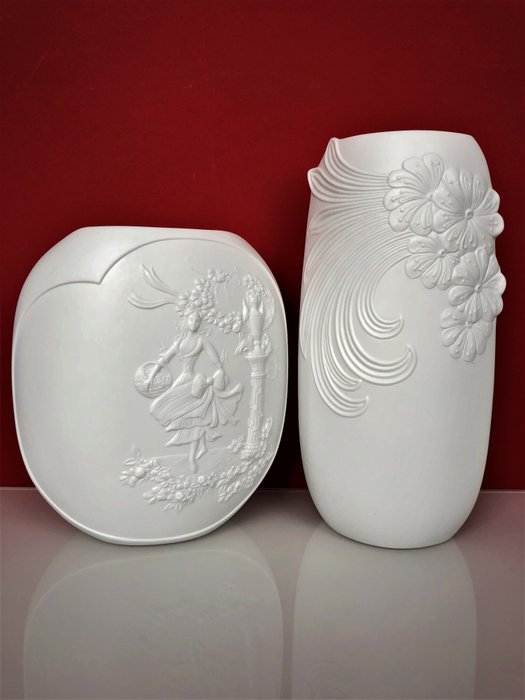 M. Frey - AK Kaiser - White Bisque Vases - Porcelain