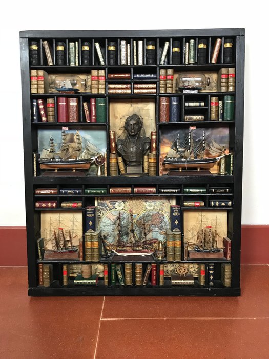 Ettore Sobrero - Bibliotheek in miniatuur - hout