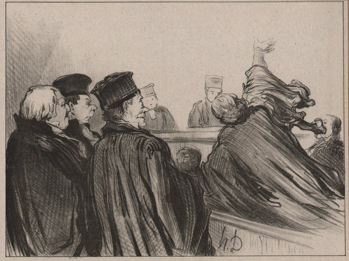 Honoré Daumier (1808 - 1879) - Les Gens de Justice - Pleading in court