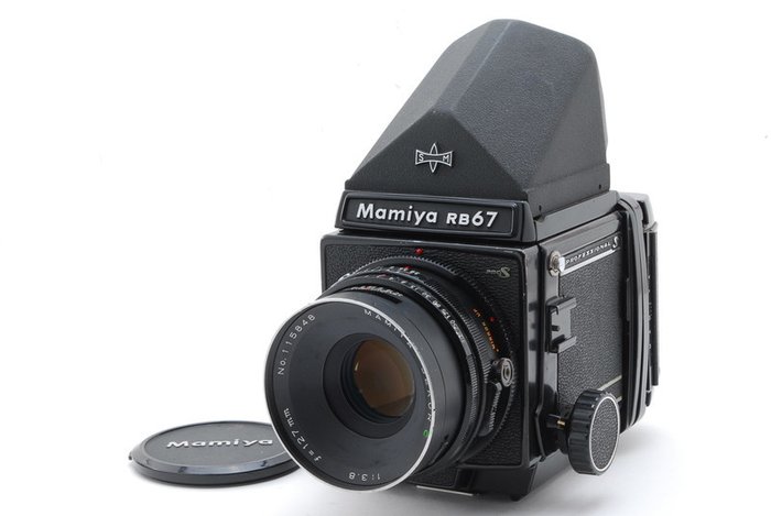 Mamiya RB67 Pro S + C 127mm F3.8 Prism Finder 120 Filmback From Japan