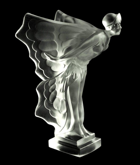 Flying Lady (Rolls Royce Mascot) - Lalique Design - Art Deco Bohemian Glass...