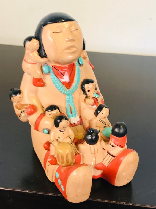 Cleo Teissedre - Vintage Native American Hopi Storyteller - signed