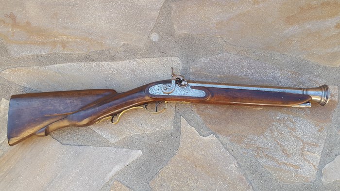 Blunderbuss rifle of the Navy early19 th century, probably converted to piston rifle