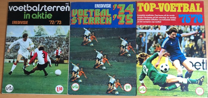 Variant Panini - Vanderhout - Eredivisie Voetbalplaatjes - 3 álbuns completos Voetbalsterren (in aktie) en Top-Voetbal
