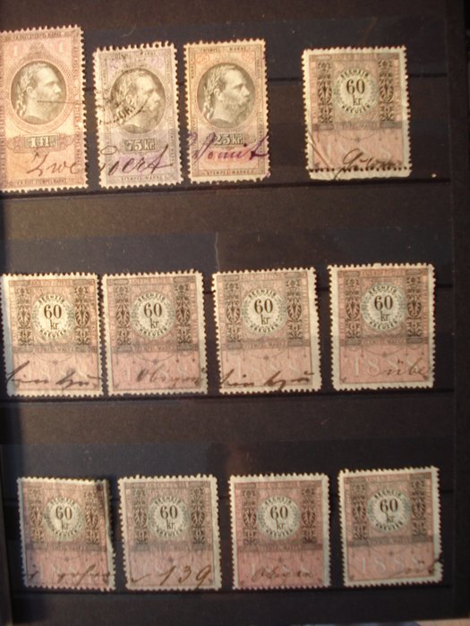 Ausztria 1870/1920 - Fiscal stamps, Austro-Hungarian Empire and military postage stamps