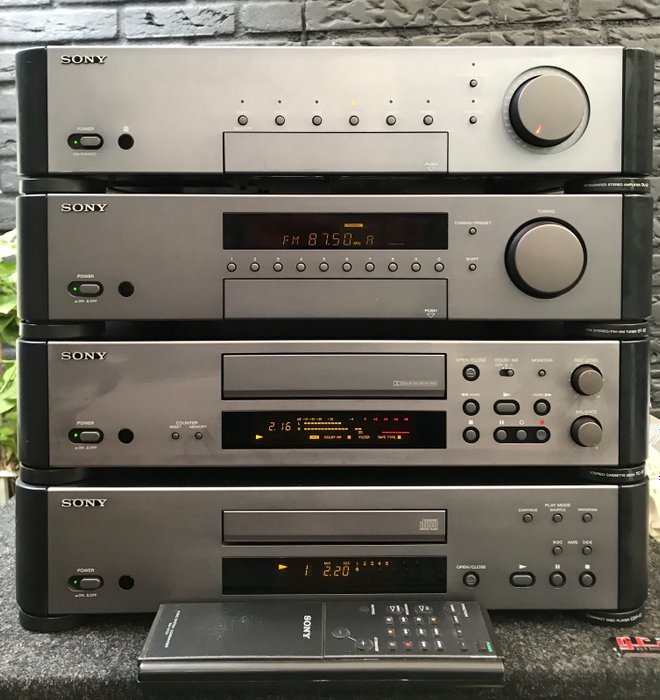 Sony HiFi set, amplifier TA-S7 - CD player CDP-S7 - cassette deck TC-S7 (3head) -  Tuner ST-S7