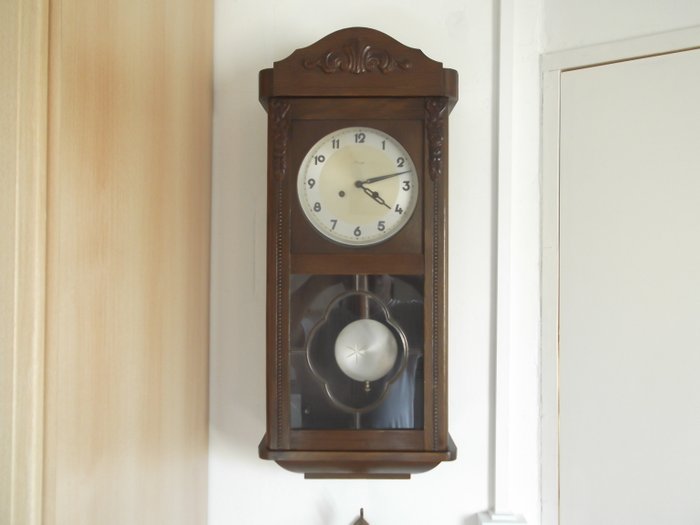Kienzle Regulateur Wandklok - Duitsland - Ca. 1920 - KIENZLE Uhren GmbH Schwenningen - Reloj de pared - 1 - Ejecución de roble oscuro
