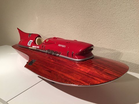 maquette riva bateau Riva Ferrari ARNO hydroplan 76cm entièrement Bois modélisme 