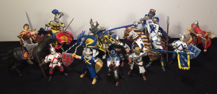 Schleich, Papo - large lot of knights scale 1/20