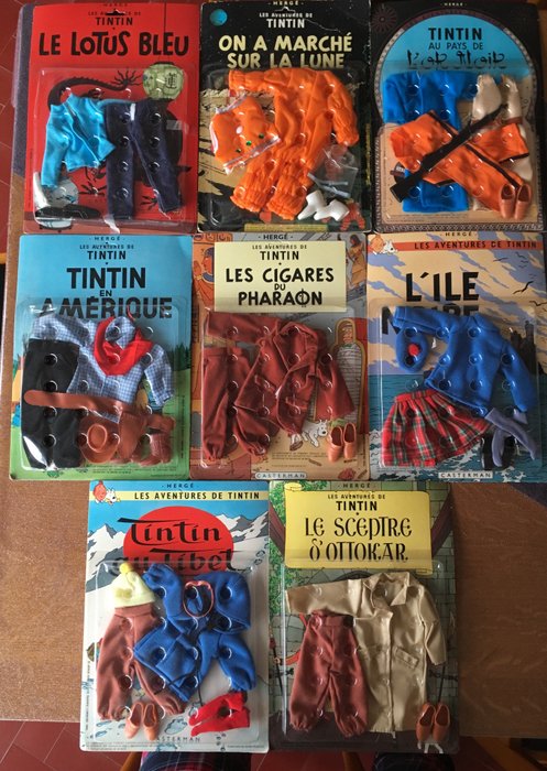Tintin - 8x vêtements pour poupée articulée CGI - (1986)