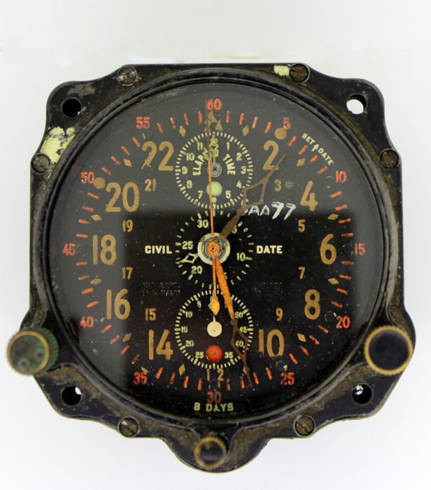 8-day Military Aircraft Clock - Jaeger LeCoultre - Aluminium - 19th century
