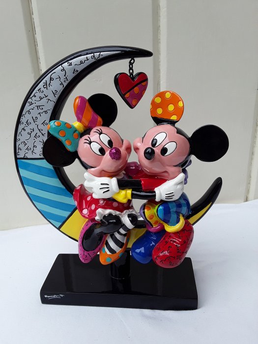 Walt Disney - figurine - Britto - Mickey & Minnie Mouse on the moon