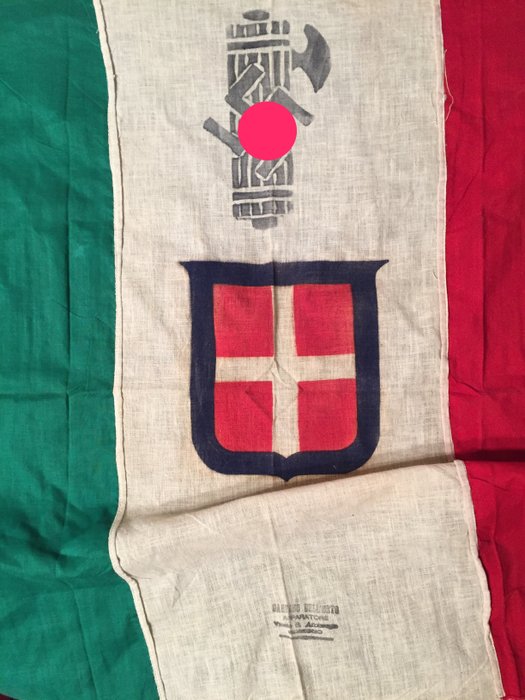 Italy - Flag ~ Fasces, Swastika and Kingdom Cross~