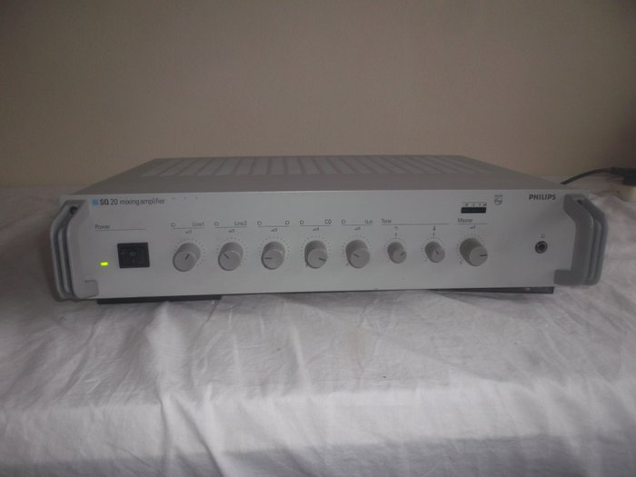 philips mixing amplifier type SQ 20 2x 50 watt met veel aansluitingen