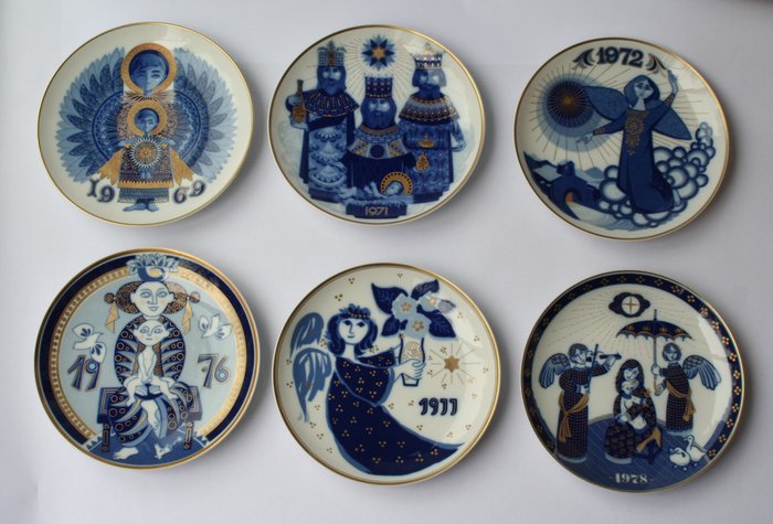 Santa Clara Vigo - 6 Christmas collectors plates - Porcelain