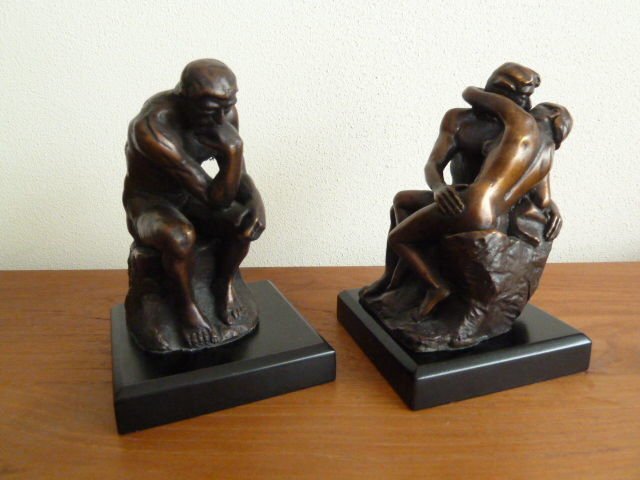 Auguste Rodin - Atlas - Bronzereproduktion des Kusses und des Denkers Rodin - 2