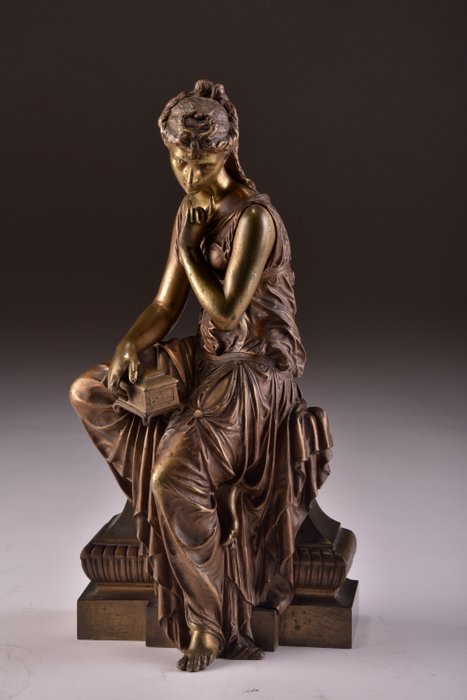 Eutrope Bouret (1833-1906) - Figure - 1 - bronze (gold-plated / silver-plated / patinated / cold-painted) - second half 19th century