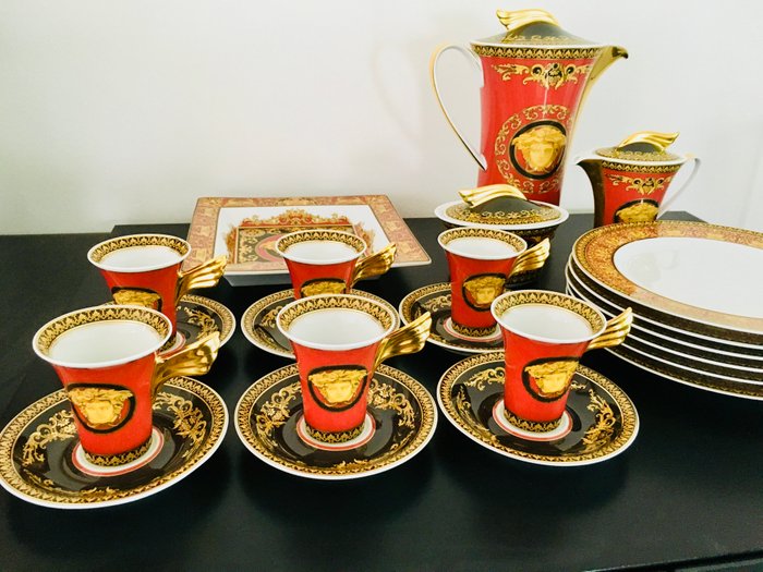 Versace - Rosenthal - Coffee service for 6 'Red Medusa'